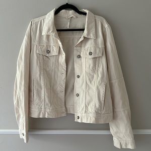 Free People Off White Denim Jacket